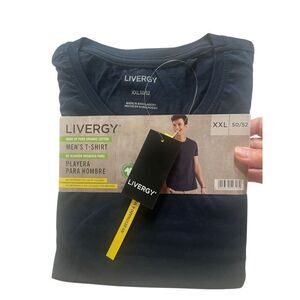 Livergy Men’s Cotton Tee shirt Navy Sz 50-52 NWT